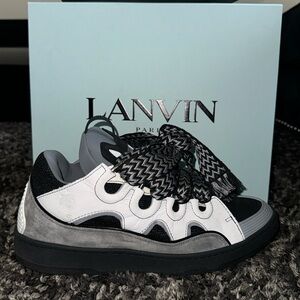LANVIN Curb Lace-Up Sneakers